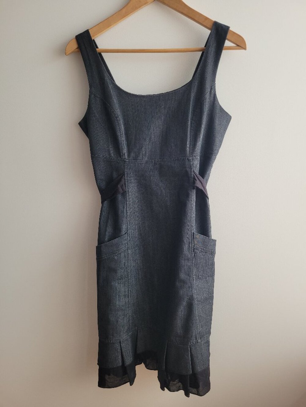 Annie 50 (Montreal Brand) Lightweight Black Denim Dress-Medium